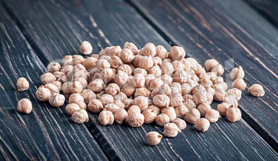 Pile of chickpeas top view