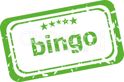bingo grunge rubber stamp isolated on white background