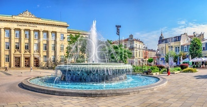 Fountain near the Freedom Monument in Ruse, Bulgaria