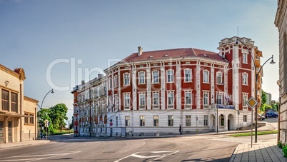 Port complex on the Danube river in the city of Ruse, Bulgaria