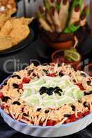 Halloween style taco dip