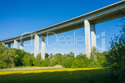 viaduct at the Aichtal valley in Germany