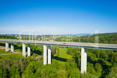 aerial of a viaduct