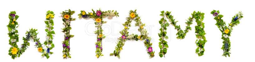 Flower And Blossom Letter Building Word Witamy Menas Welcome