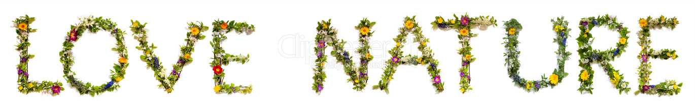 Flower And Blossom Letter Building Word Love Nature