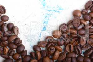 Roasted coffee bean close up. Food background