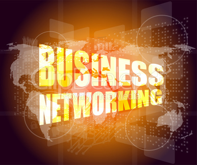 business networking icon on business digital screen