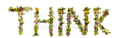 Flower And Blossom Letter Building Word Think