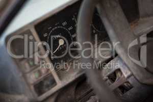 Old abandoned car's dashboard 2