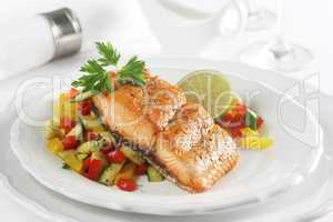 Salmon and Vegetables