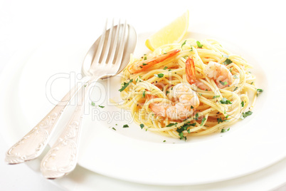 Spaghetti With Prawns