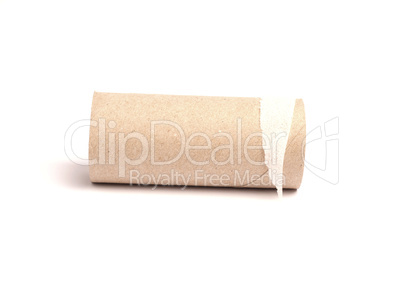 Empty roll of toilet paper