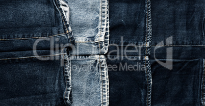 Texture of old used jeans using as header