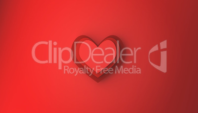 Modern Valentines Day background with stackes heart shapes