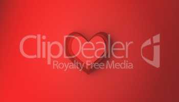 Modern Valentines Day background with stackes heart shapes