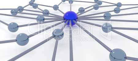 Network , Balls , 3D concept