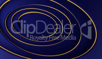Abstract modern blue background with golden lines