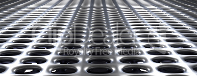 Shiny silver metal grid background, 3d rendering