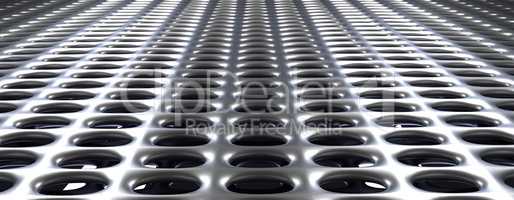 Shiny silver metal grid background, 3d rendering