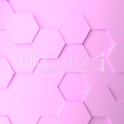 Abstract modern honeycomb background in light pink