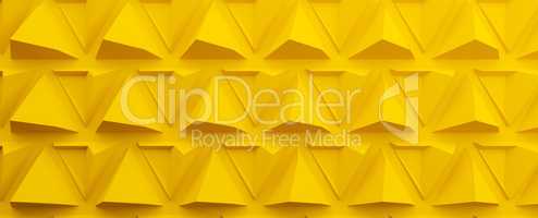 Abstract modern yellow pyramid background