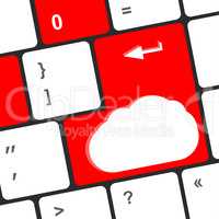 cloud sign on the computer keyboard keys