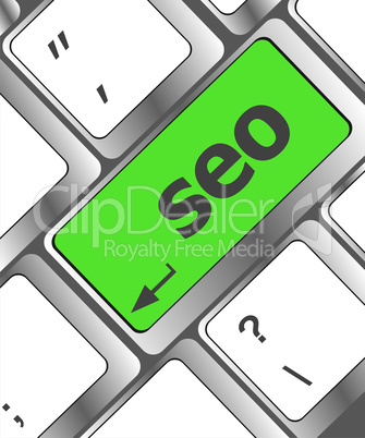 SEO button on the keyboard. Business concept