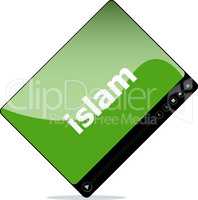 Video player for web, islam word on it