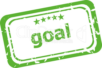 goal Rubber Stamp over a white background