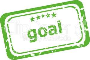 goal Rubber Stamp over a white background