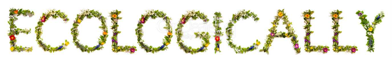 Flower And Blossom Letter Building Word Ecologically