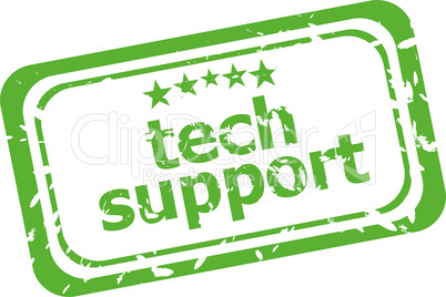 tech support grunge rubber stamp isolated on white background