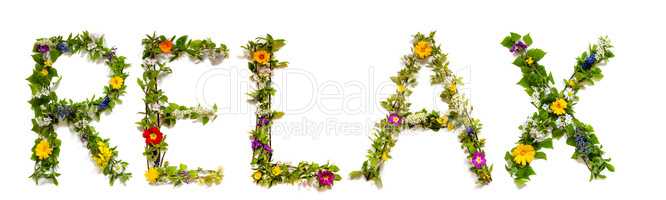 Flower And Blossom Letter Building Word Relax