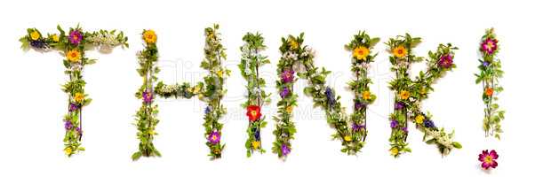 Flower And Blossom Letter Building Word Think