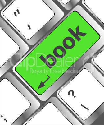 Book button on keyboard keys - business concept