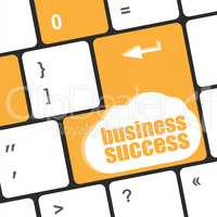 business success button on computer keyboard key