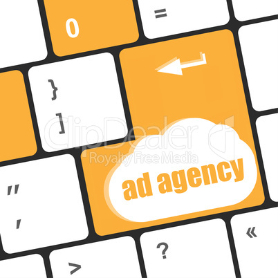 Advertising concept: computer keyboard with word Ad Agency