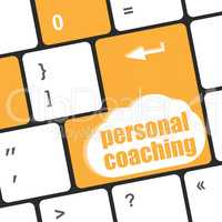 Keyboard key with enter button personal coaching