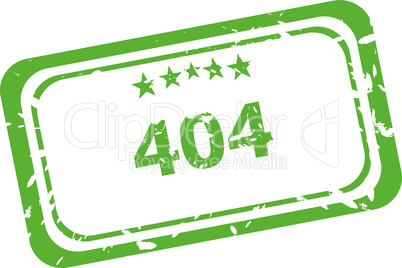 404 error Rubber Stamp over a white background