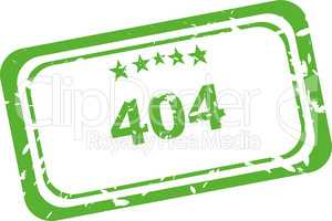 404 error Rubber Stamp over a white background