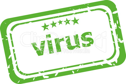 virus grunge rubber stamp isolated on white background