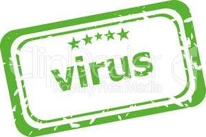 virus grunge rubber stamp isolated on white background