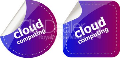 Stylish cloud speech bubble, cloud computing concept