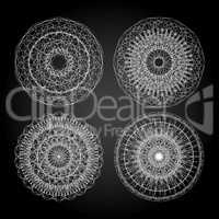 Mandala For Painting. Circle Ornament. Design Element. Guilloche