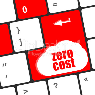 zero cost button on computer keyboard key