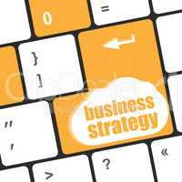 business strategy - business concepts on computer keyboard, business concept