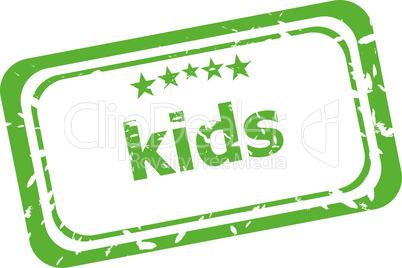 kids grunge rubber stamp isolated on white background