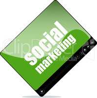 Video player for web with customer social marketing words