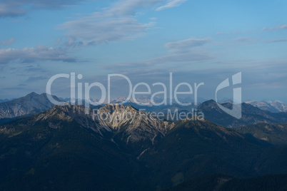 View from the mountain shelter called Rotwandhaus