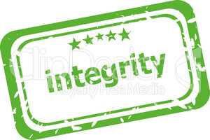 integrity grunge rubber stamp isolated on white background